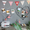 Creative INS Iron Aids Grid Photo Wall Home Wall Decorative Wall -Mount Mait -Rope Folder Grid Wall -mounted