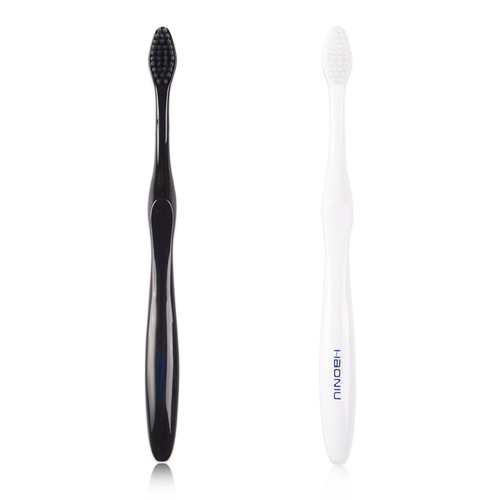 Adult set, black and white with small head toothbrush, carbon soft cotton bamboo charcoal toothbrush, filament soft bristled toothbrush wholesale