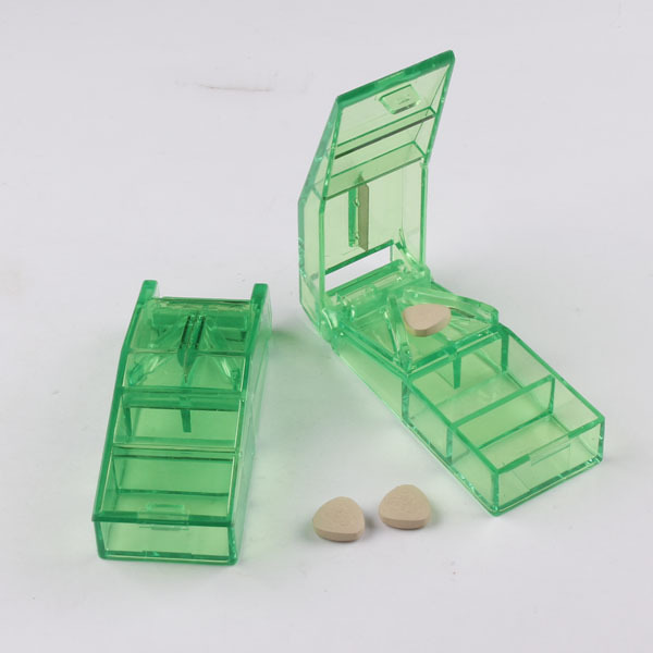 新款切片药盒便携式药盒刀切药盒透明塑料药盒