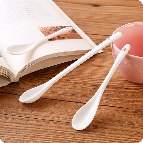 Creative long-handled ceramic small spoon seasoning stirring spoon coffee spoon mini spoon fruit dessert spoon spoon
