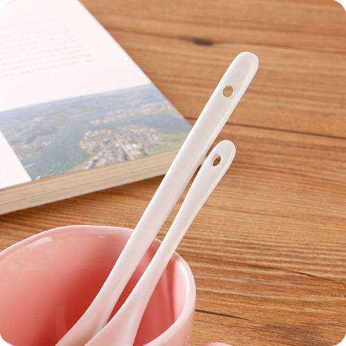 Creative long-handled ceramic small spoon seasoning stirring spoon coffee spoon mini spoon fruit dessert spoon spoon