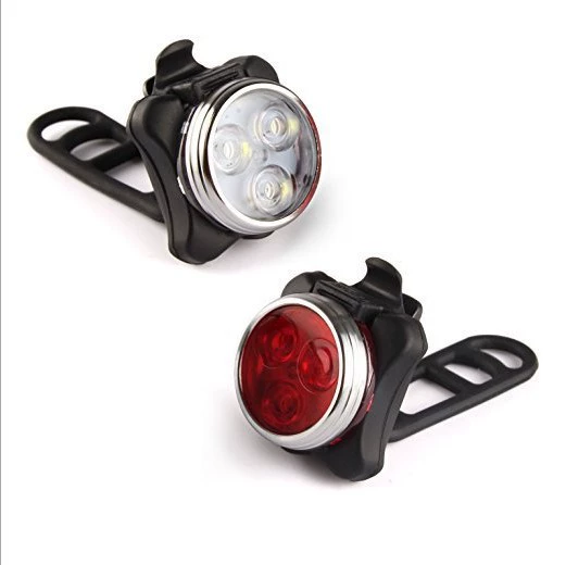Горный велосипед ночью заряжаемый USB LED передний свет // SJ-10900 3LED сверхяркие задние фонари