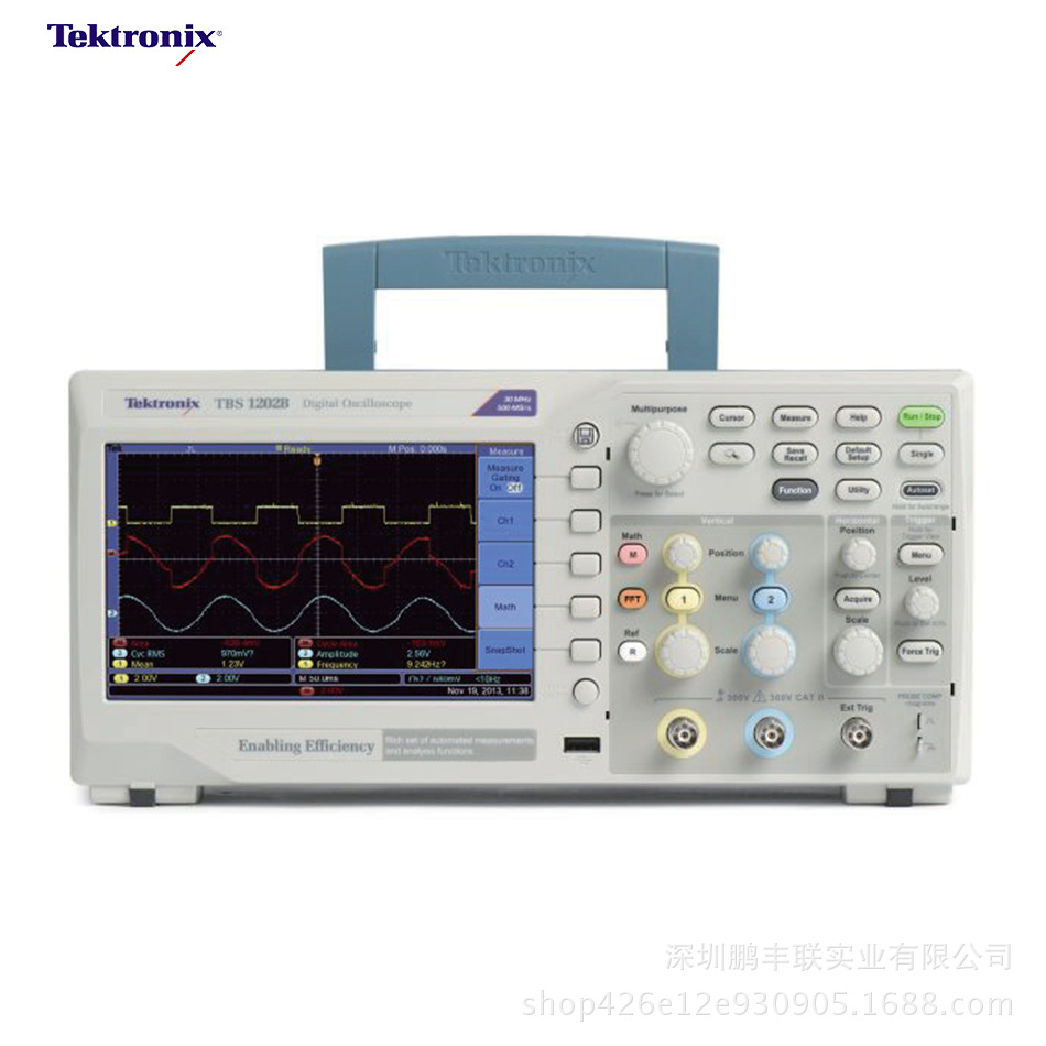 泰克TBS1202B 双通道7英寸彩屏200M数显示波器