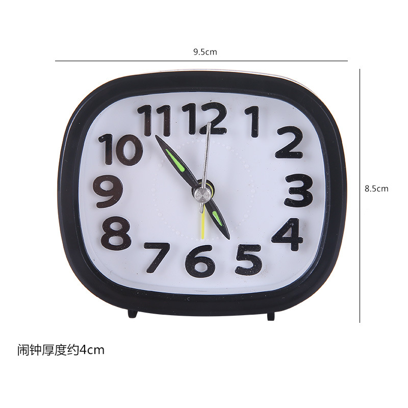Reloj despertador pequeño y redondo de color caramelo, creativo, sencillo y elegante, adecuado para el hogar, dormitorio, decoración de interiores, reloj despertador para estudiantes y niños con luz nocturna.