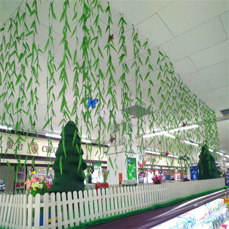 Wholesale simulation wicker willow rattan green leaf decoration fake leaves green leaves indoor outdoor hanging green plant Wholesale simulation wicker willow rattan green leaf decoration fake leaves green leaves indoor outdoor hanging green plant