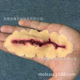 万圣节仿真伤疤贴皮肤贴恐怖化妆道具3D立体伤疤疤痕伤口软乳胶男