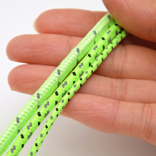 Outdoor camping tent reflective rope 2.5mm fixed drawstring canopy ground nail windproof rope storage rope 10m long