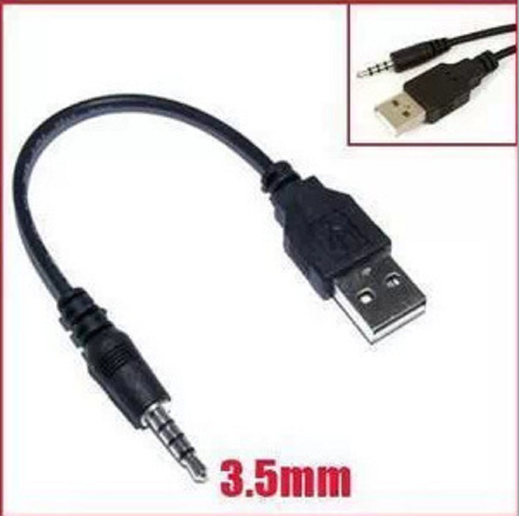 0.2米UBS公转3.5音频线3.5转USB3.5公对USB公转换线 数据线 连接