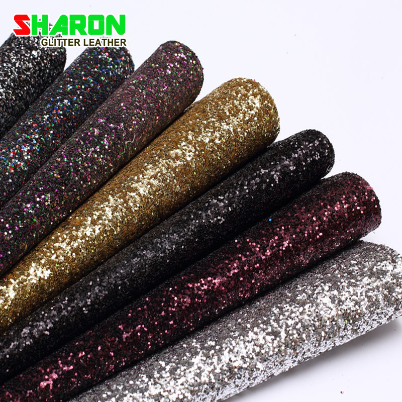 SR16071 厂家直销太空圆片缤纷亮片大小六角鞋材箱包格利特皮革