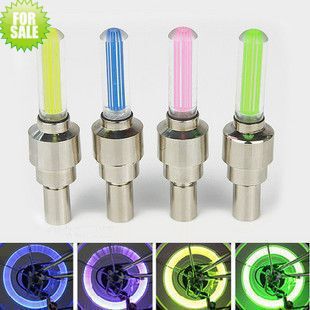 Wholesale bicycle gas nozzle lamp valve core lamp Hot Wheel wheel lamp riding equipment accessories blue light single price