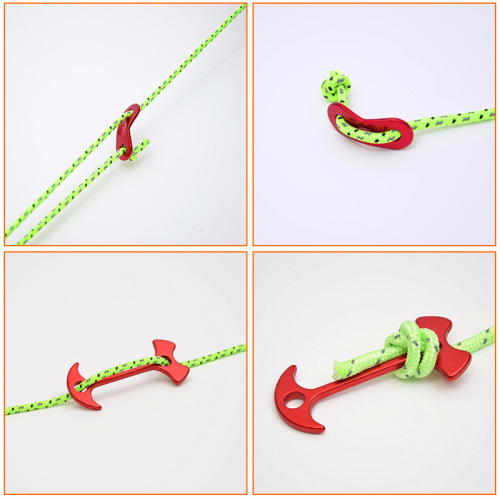 Outdoor camping tent reflective rope 2.5mm fixed drawstring canopy ground nail windproof rope storage rope 10m long