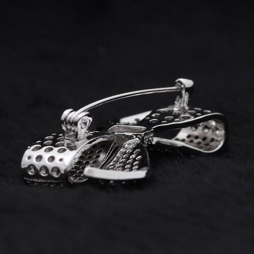 Ruifeng jewelry wholesale Korean style crystal full diamond bow brooch clothing accessories corsage