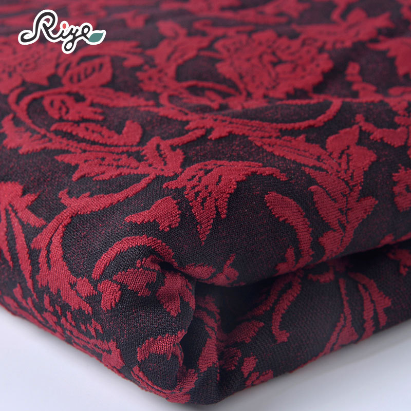 经典纯色双面提花布料现代简约花纹布料连衣裙吊带衫服装面料