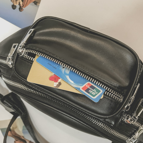 B2B  New Men and Women Personality Chain Leisure Sports Series Waist Bag Trendy Matchable Waist Bag Outdoor Chest Bag