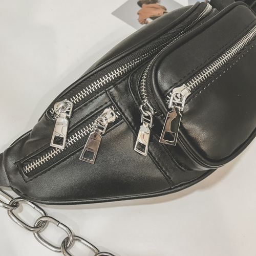 B2B  New Men and Women Personality Chain Leisure Sports Series Waist Bag Trendy Matchable Waist Bag Outdoor Chest Bag