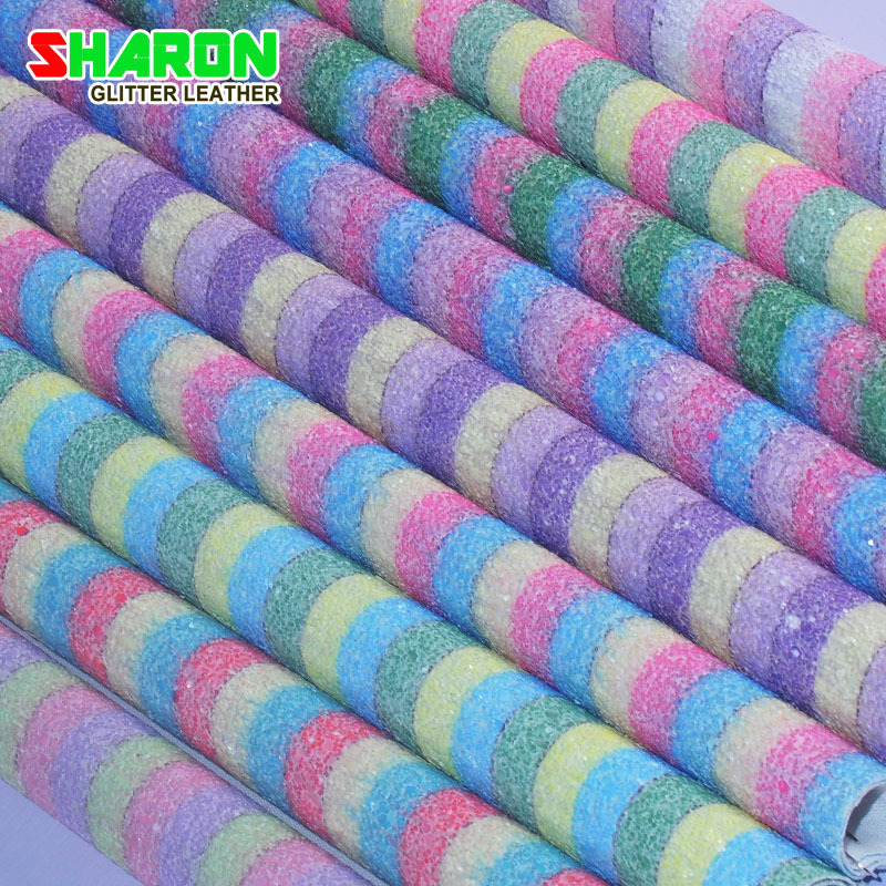 SR17031 金葱闪粉厚片陶瓷直条纹女式晚妆包手袋鞋材面料格利特