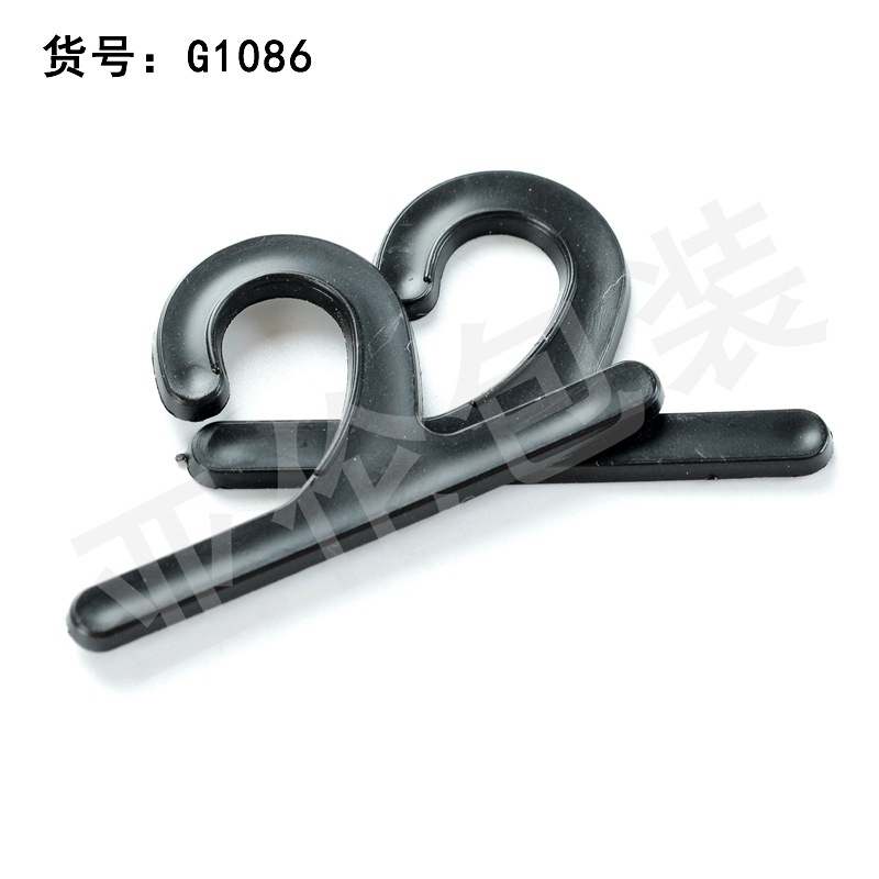 厂家直供塑料黑色小钩  塑料小衣架  塑料袋挂钩 有现货