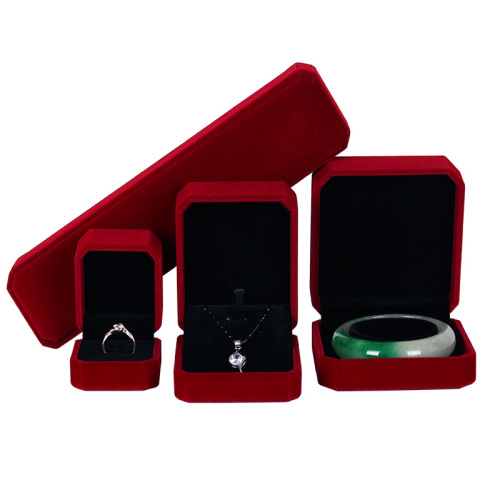 Jewelry box velvet ring box pendant bracelet bangle necklace gift box accessory earring badge packaging