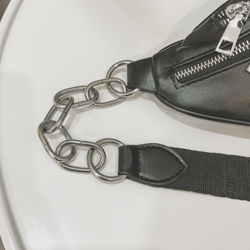 B2B  New Men and Women Personality Chain Leisure Sports Series Waist Bag Trendy Matchable Waist Bag Outdoor Chest Bag