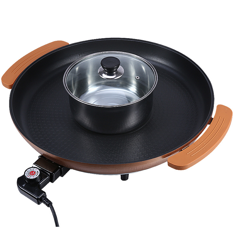 Manufactor wholesale circular Electric hotplate Korea hotplate Electric oven Korean smokeless commercial household With Hot Pot