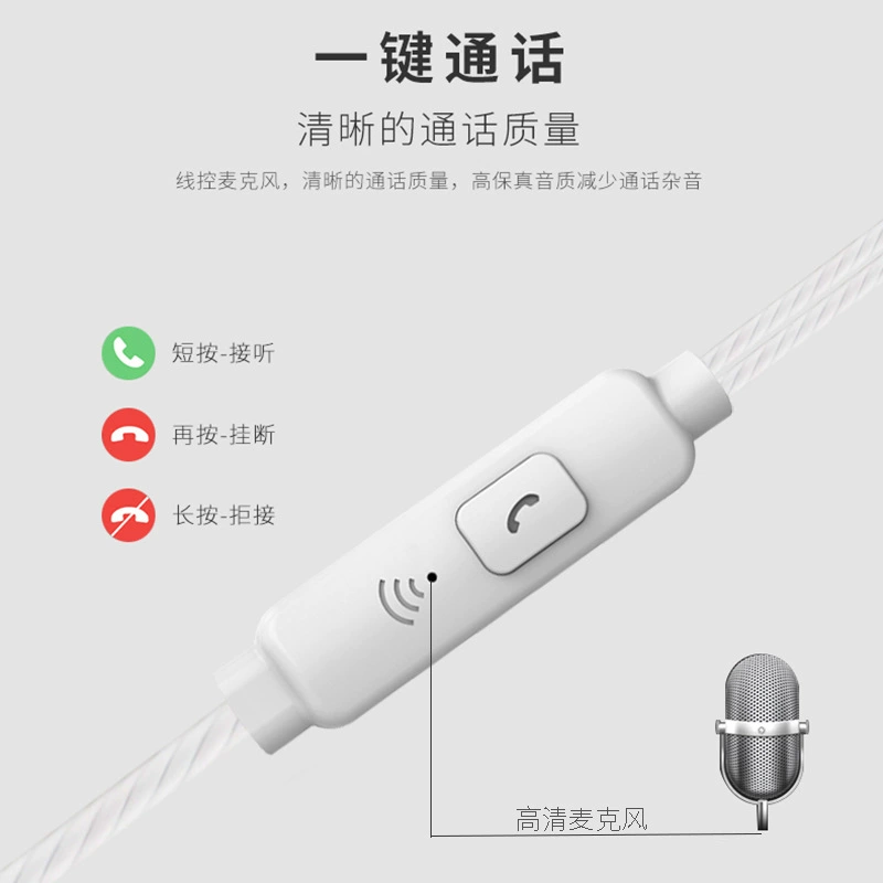 Wired earphones (VPB) S12, deep bass, inline control with microphone