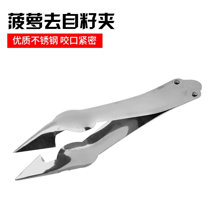 Stainless Steel Pineapple Seed Remover Tongs, Pointed Tip Fruit Tweezer, 13.5 cm