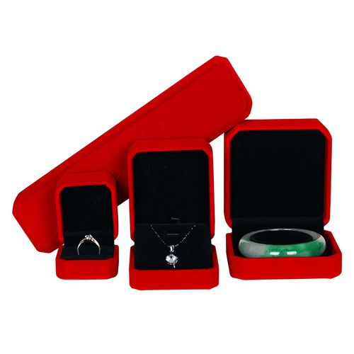 Jewelry box velvet ring box pendant bracelet bangle necklace gift box accessory earring badge packaging