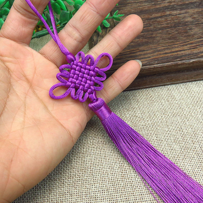 보라색 매듭 펜던트