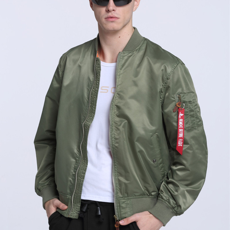 New Spring and Autumn Thin Large Size Men's Sports Casual Stand Collar Air Force Ma1 Bomber Jacket Men's Baseball Uniform