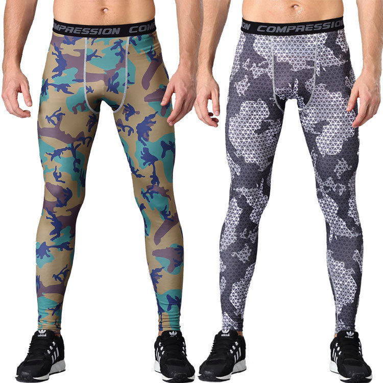 Sports Training Compression Pants Running Stretch Men's Leggings Camouflage Quick-drying Fitness Trousers Basketball Tights Sports Training Compression Pants Running Stretch Men's Leggings Camouflage Quick-drying Fitness Trousers Basketball Tights