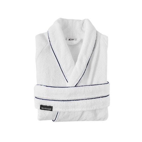 [New Product] Sanli plain cardigan yukata with selvage edge bathrobe pure cotton bathrobe couple adult logo