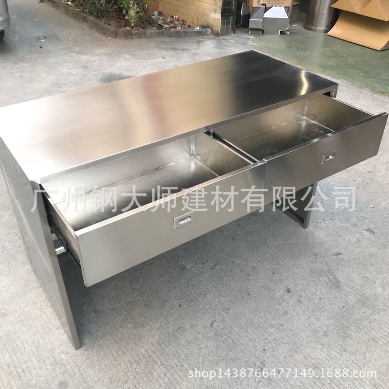 Manufacturer Custom-Made Stainless Steel Office Computer Desk Hospital Laboratory Anti-Corrosion and Anti-Rust Office Workbench for Commercial Use