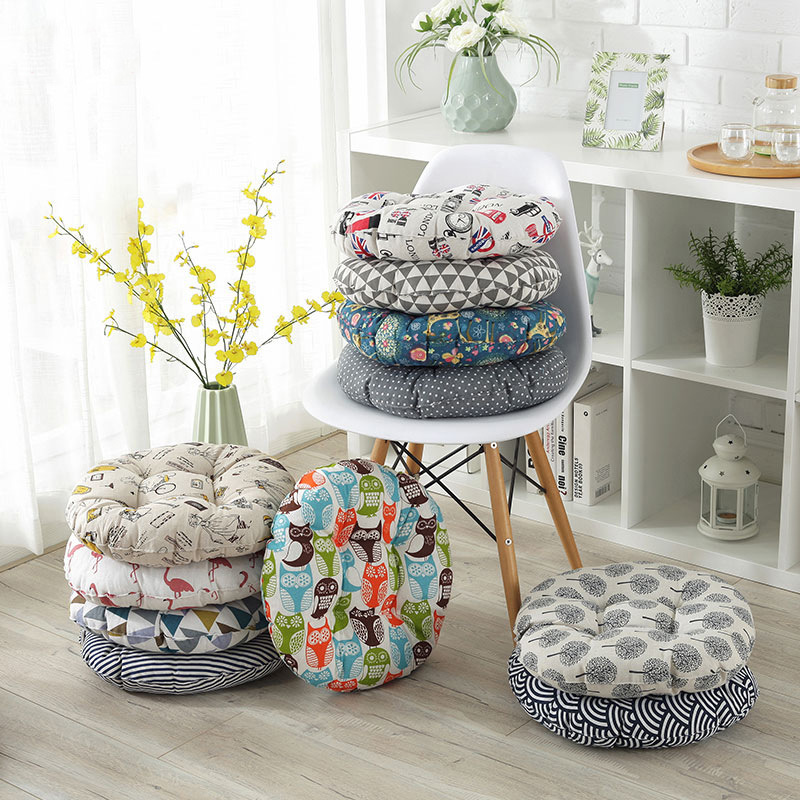 Student Classroom Thickeneded Tatami Fabric Futon Home Floor Cushion Round Cushion Tatami Chair Cushion