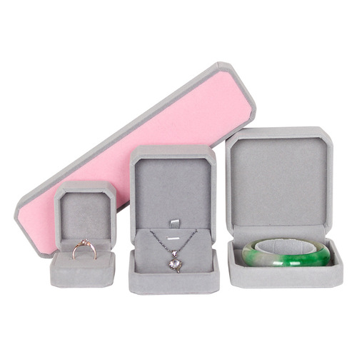 Jewelry box velvet ring box pendant bracelet bangle necklace gift box accessory earring badge packaging