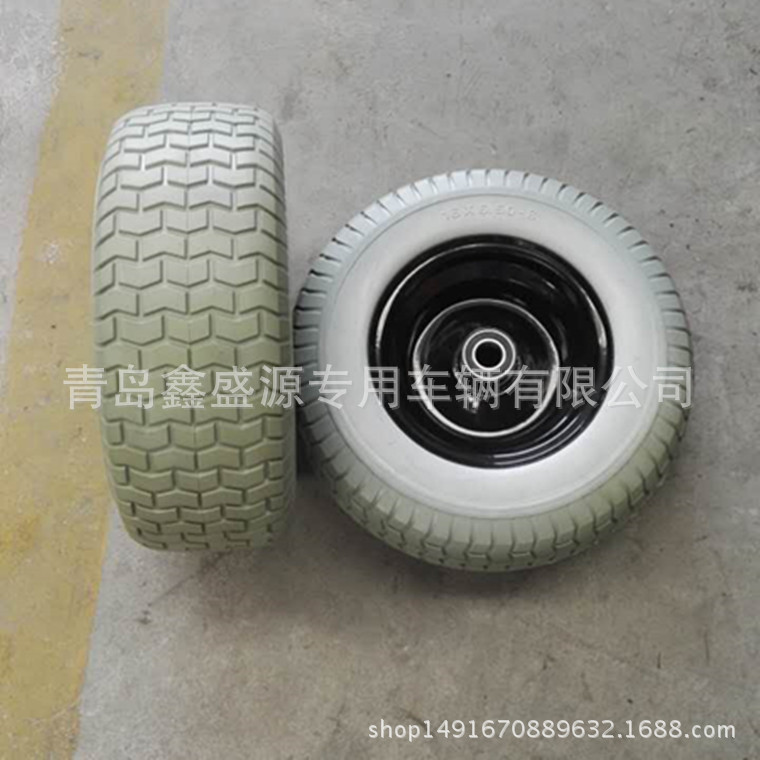 厂家生产16寸pu发泡轮6.50-8 16*6.50-8PU聚氨酯轮子 Flat-Free