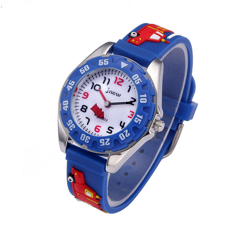 Kinderuhr Kinder Cartoon Uhr wasserdichte Quarz Silikon Uhr Grundschule Mädchen Junge Kinderuhr 3D Silikonarmband_voghion.com