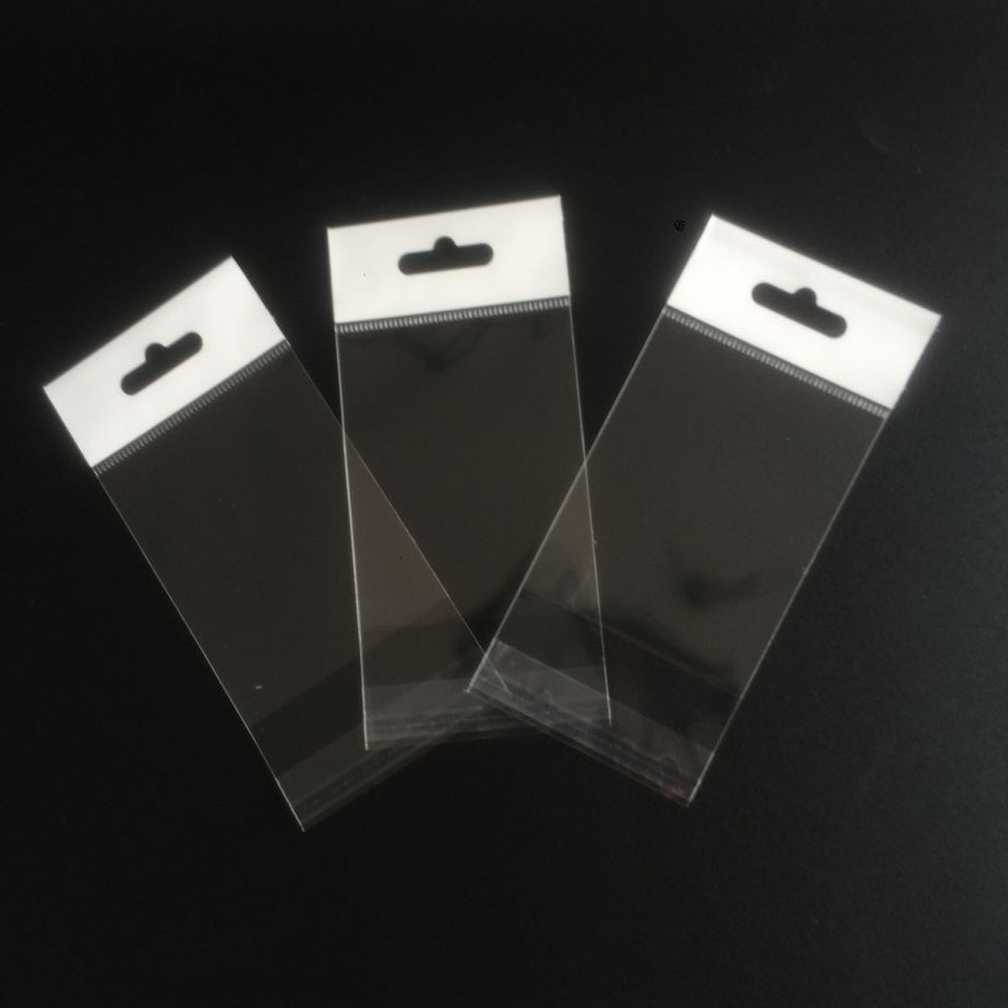 定制便签贴卡头珠光膜自粘胶带冰箱贴钥匙扣挂件白色吊卡OPP袋