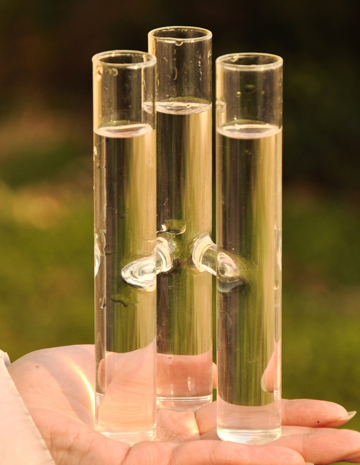 Jarrón de vidrio transparente simple mxmade Jacinto florero a rayas flor hidropónica Ware hogar aromaterapia botella adornos