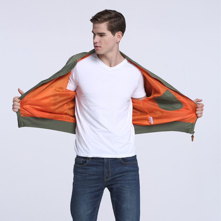 Nueva primavera y otoño delgado más tamaño de los hombres deportes casual stand collar Fuerza Aérea MA1 chaqueta piloto uniforme del béisbol