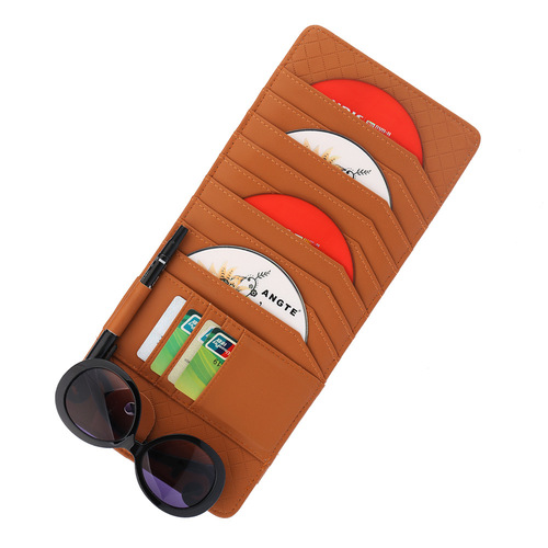 Direct selling wholesale 35*15CM car CD holder lambskin multifunctional car CD bag glasses holder car CD holder