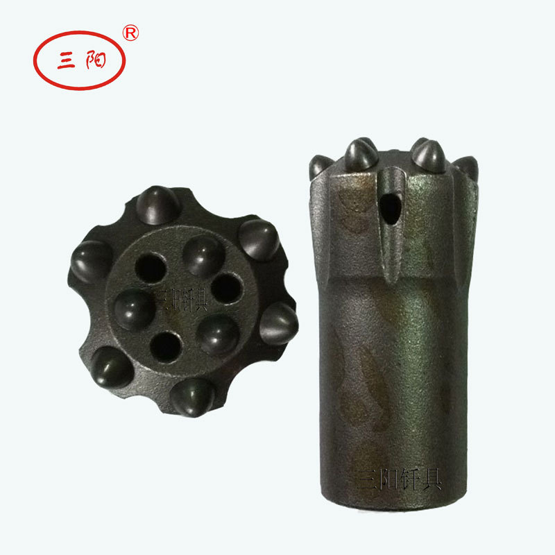 45球齿钎头 冷压斜槽球齿钎头 锥度耐磨合金球齿钎头