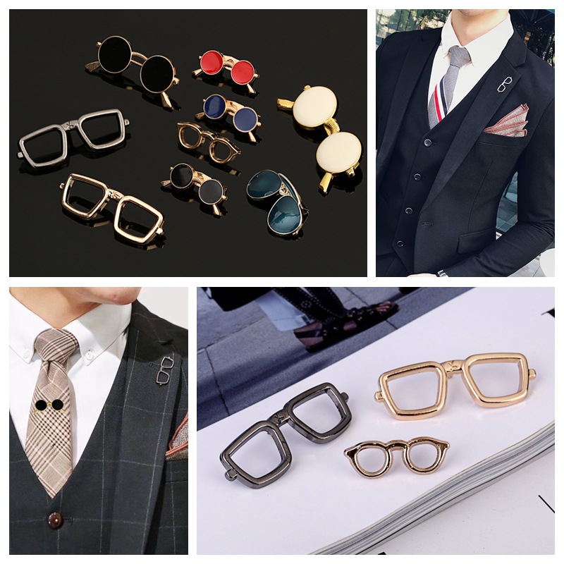 Personalidad de estilo coreano 2018 todo fósforo pin Taobao Venta caliente traje de Hombre Accesorios esmalte aceite gafas tinta marco broche