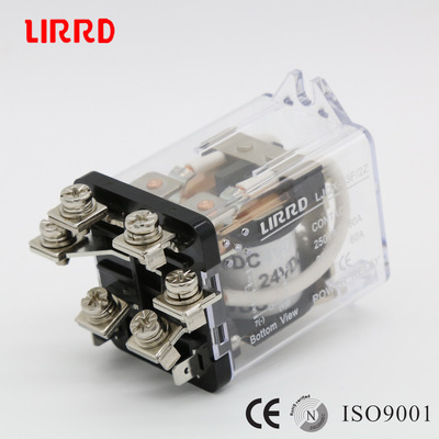 LIRRD LJQX-63F/2Z Electromagnetic 60a Большой ток 220V24V12V Реле мощности подлинное