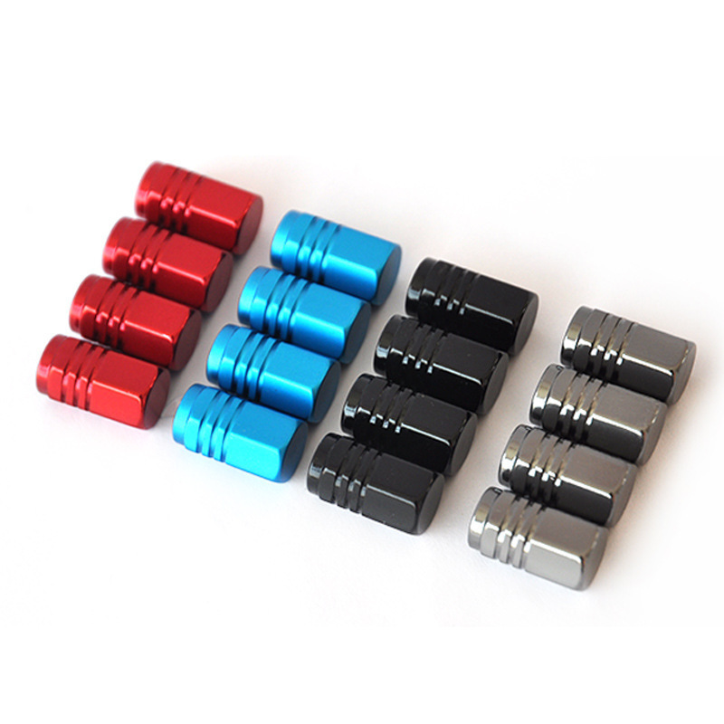 Aleación de aluminio cubierta de la válvula del neumático del coche cubo de la rueda núcleo de la válvula del neumático tapa de la personalidad boquilla del neumático de metal Universal