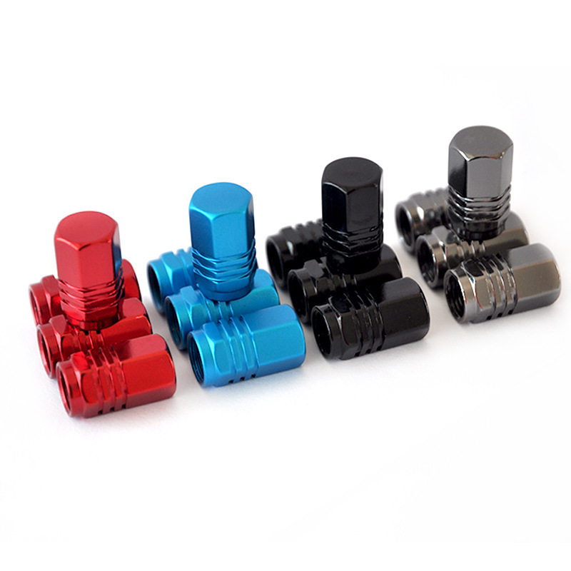 Aleación de aluminio cubierta de la válvula del neumático del coche cubo de la rueda núcleo de la válvula del neumático tapa de la personalidad boquilla del neumático de metal Universal