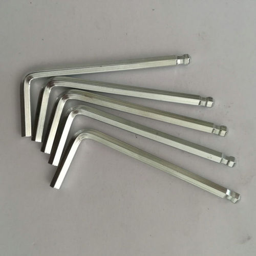 Manufacturer's ball head hexagonal wrench bicycle hexagonal hexagonal wave head galvanized nickel plated extended wrench single wholesale