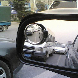 汽车后视镜小圆镜 360度可调广角镜倒车辅助高清小车反光镜盲点镜