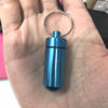 Round aluminum alloy pill bottle pill pills outdoor novelty keychain portable pill box key hanging bottle pill bottle