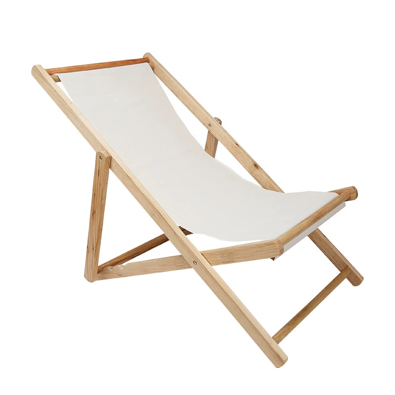 Cross-Border Outdoor Beach Homestay Balcony Camping Hotel Garden Wooden Lounge Chair Pink Beach Chair 9