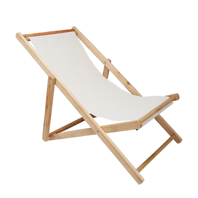 Cross-Border Outdoor Beach Homestay Balcony Camping Hotel Garden Wooden Lounge Chair Pink Beach Chair 9